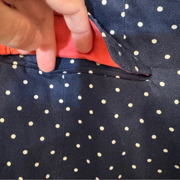 Boden Navy Polka Dot Preppy Lined Blazer size‎ 6 R - Picture 4 of 15